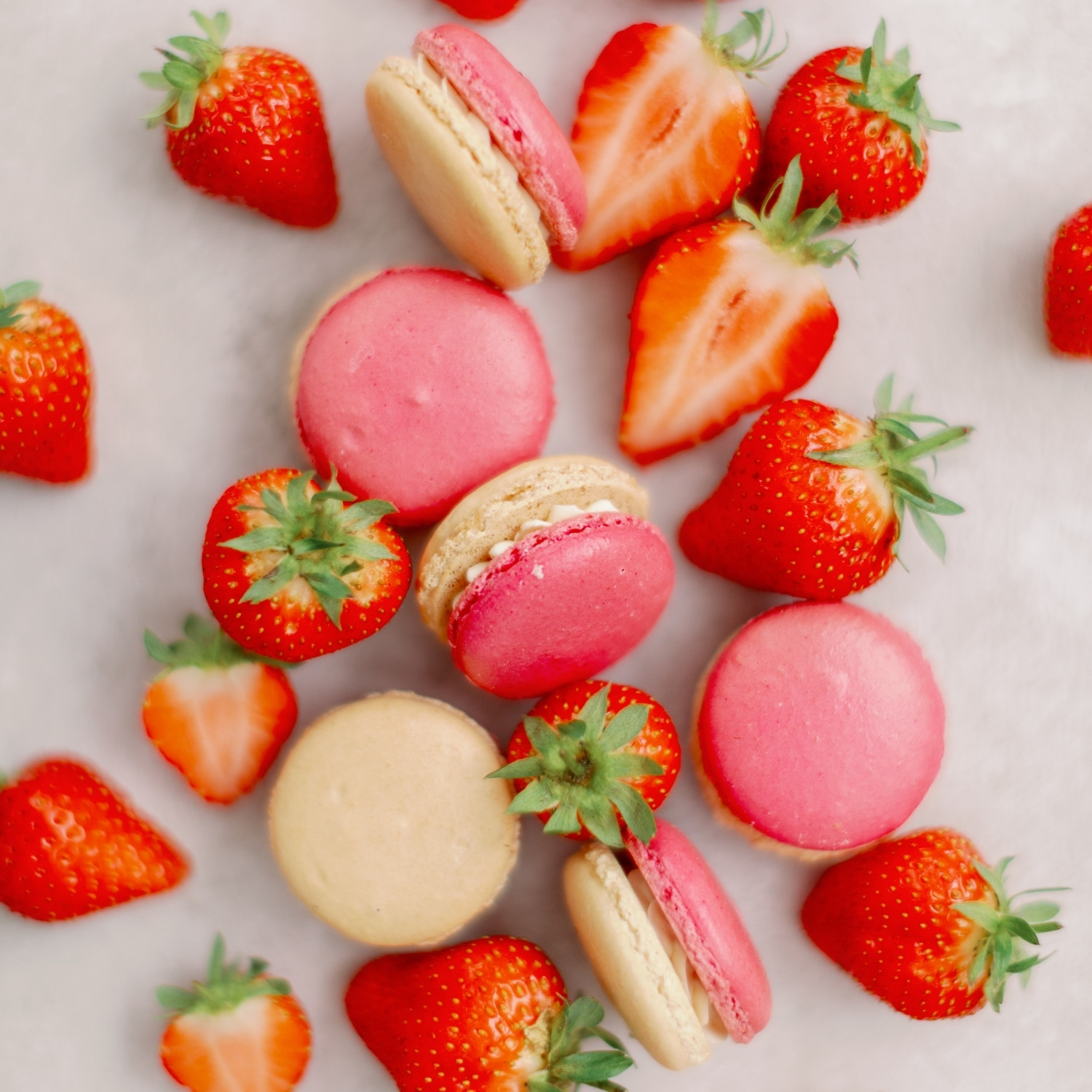 Strawberries & Cream Macarons by Lindsay Pemberton Cakes & Patisserie