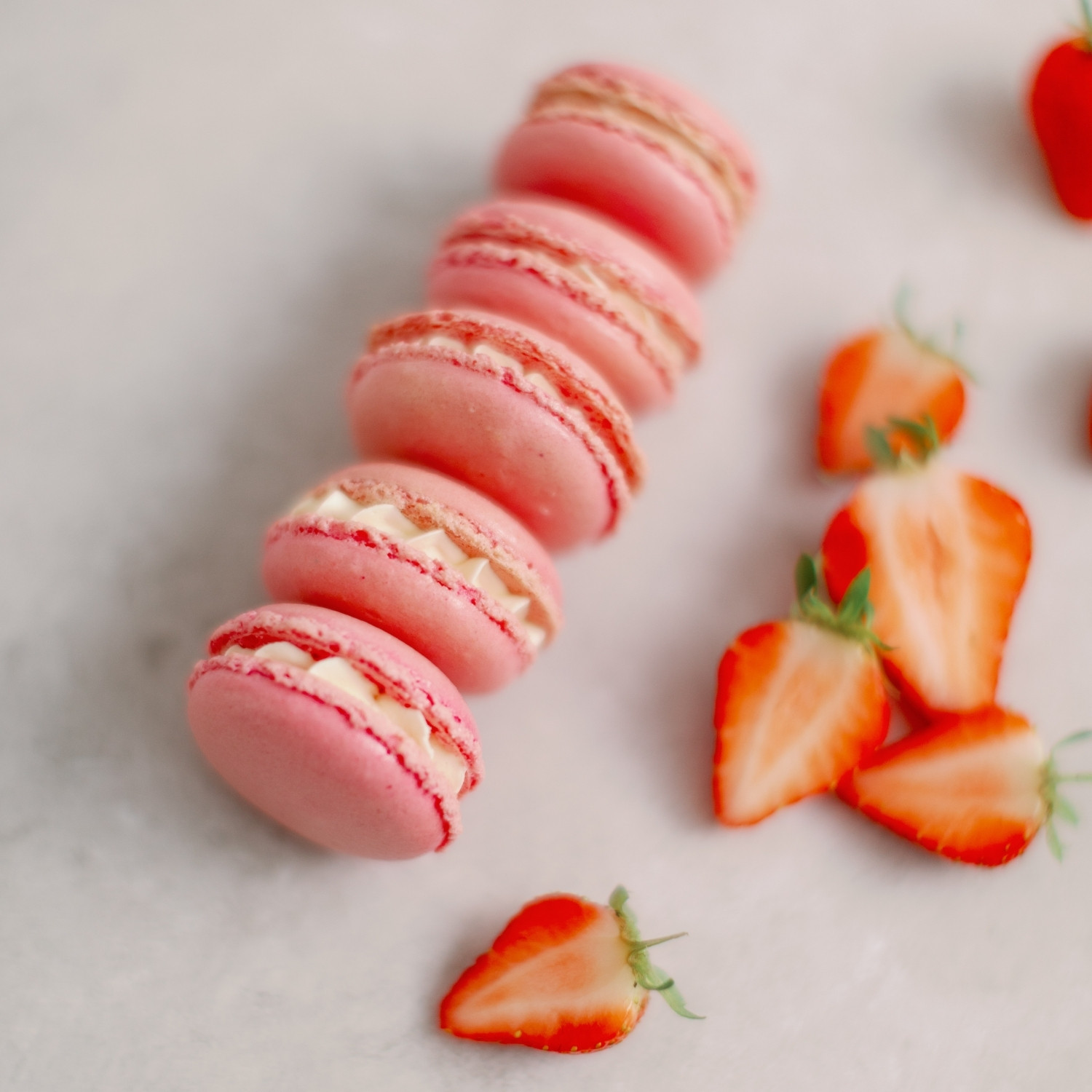 Strawberry Milkshake Macarons by Lindsay Pemberton Cakes & Patisserie