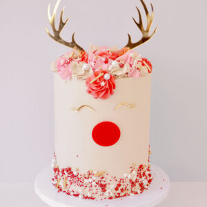 Rudolf Buttercream Christmas Cake